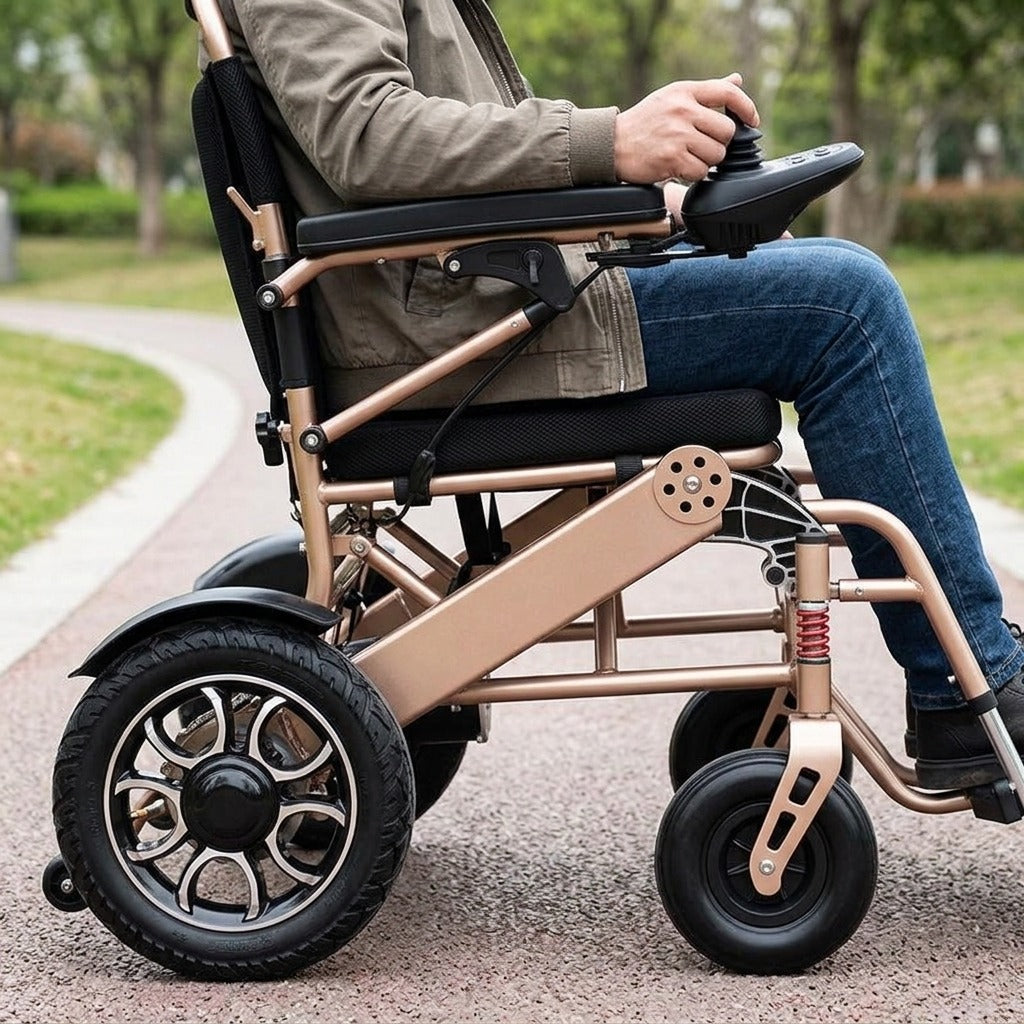 Foldable Electric Wheelchair - in use