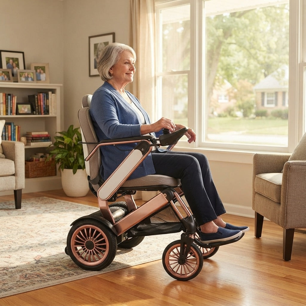 Foldable Electric Wheelchair for Travel - at home