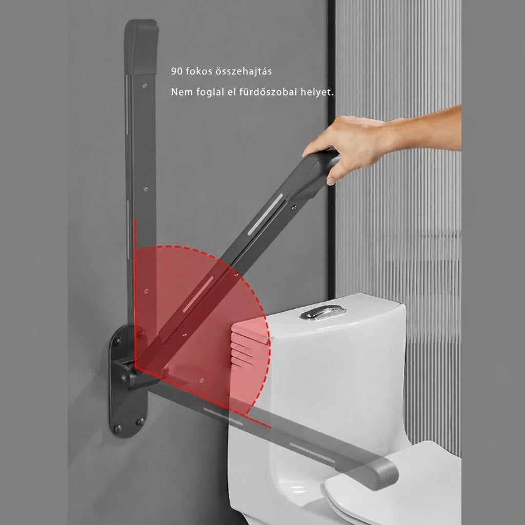 Felnyitható, összecsukható WC kapaszkodó