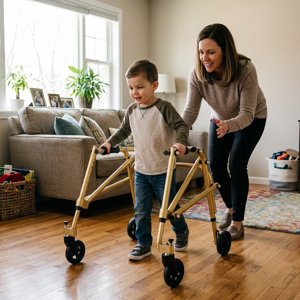 Foldable Pediatric Posterior Walker - at home