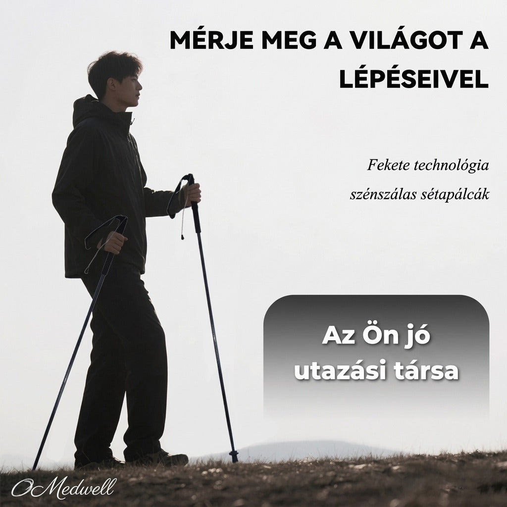 Mérje meg a világot a lépéseivel szénszálas sétapálcák
