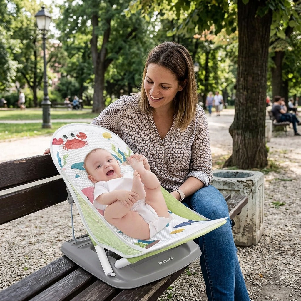 Összecsukható babafürdető ülőke, 3 fokozat - a mindennapokban