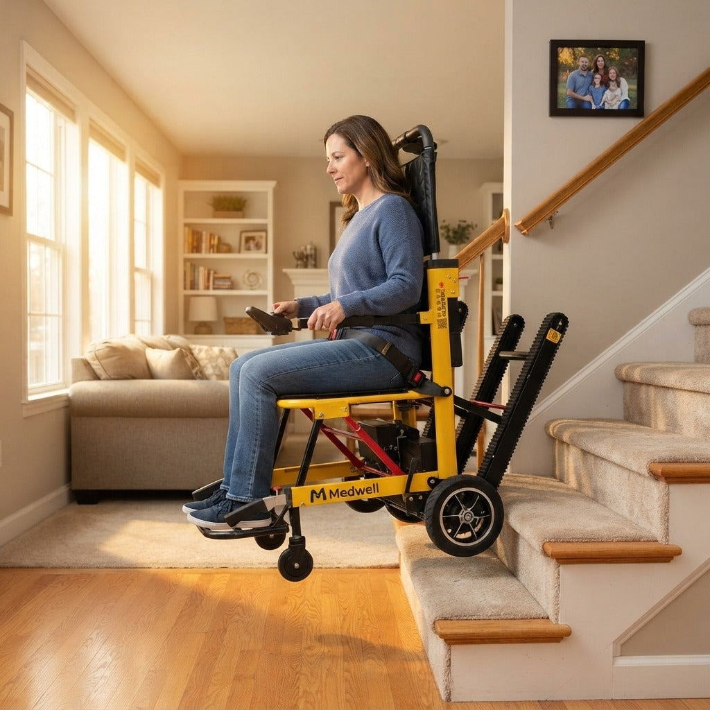 Folding Electric Stair-Climbing Wheelchair - at home