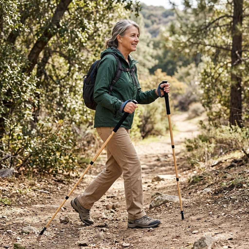 Folding Trekking Poles for Hiking - in everyday life