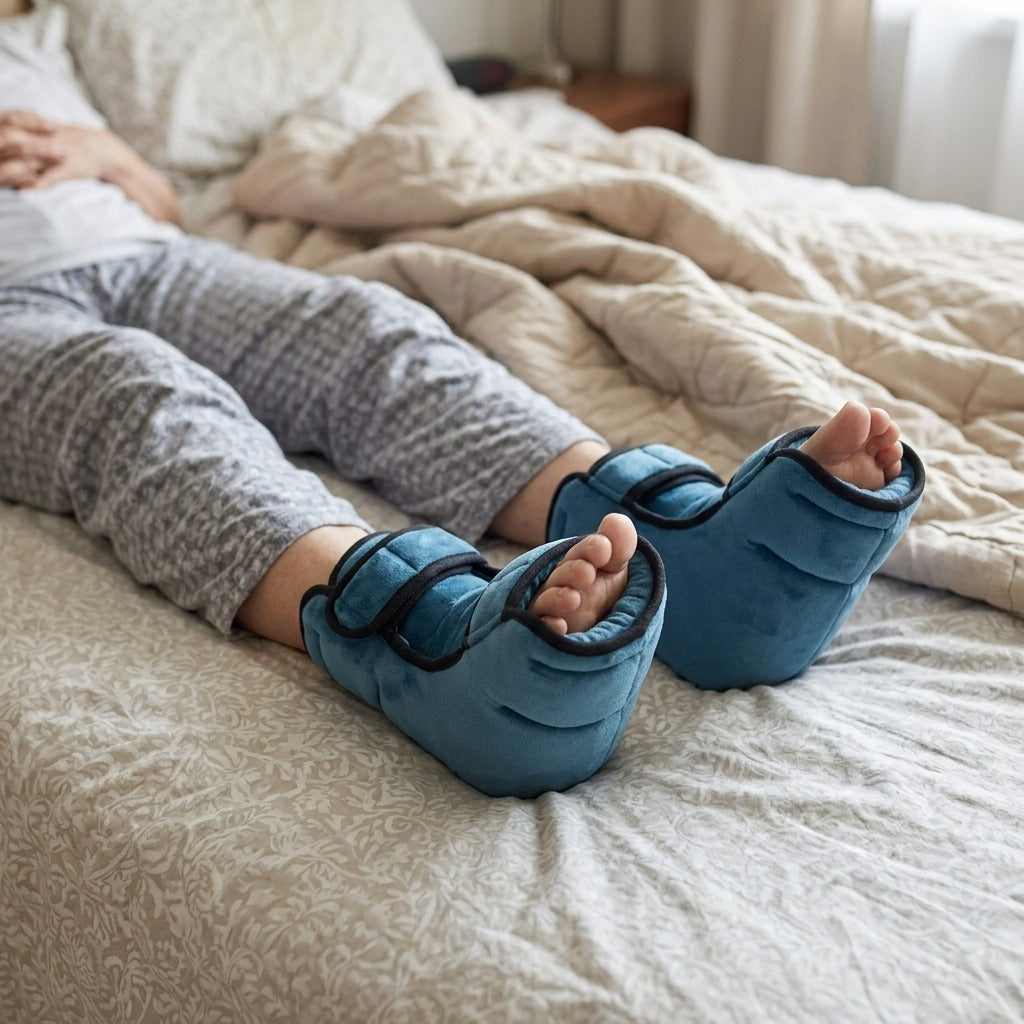 Foot and Ankle Protection Pads for Bed Rest - in use