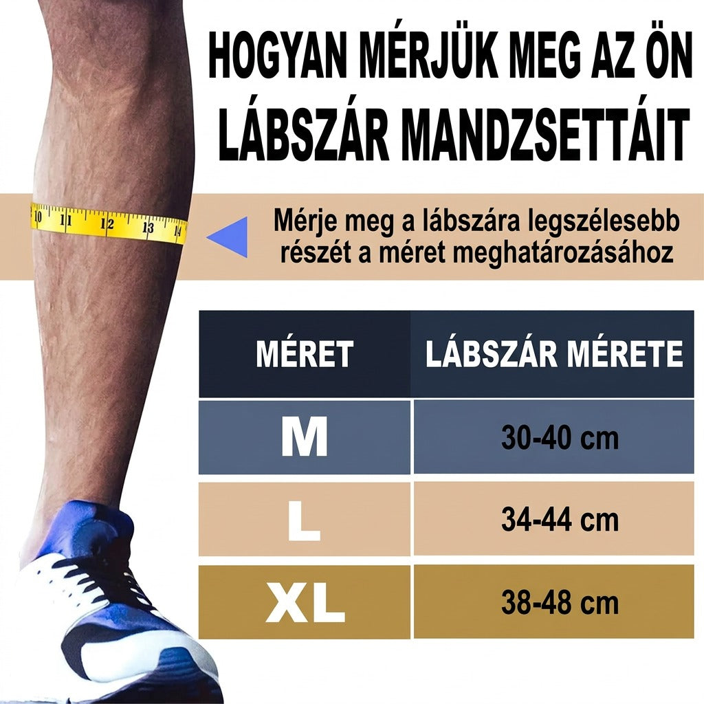 Lábfej nélküli kompressziós lábszárvédő felnőtteknek