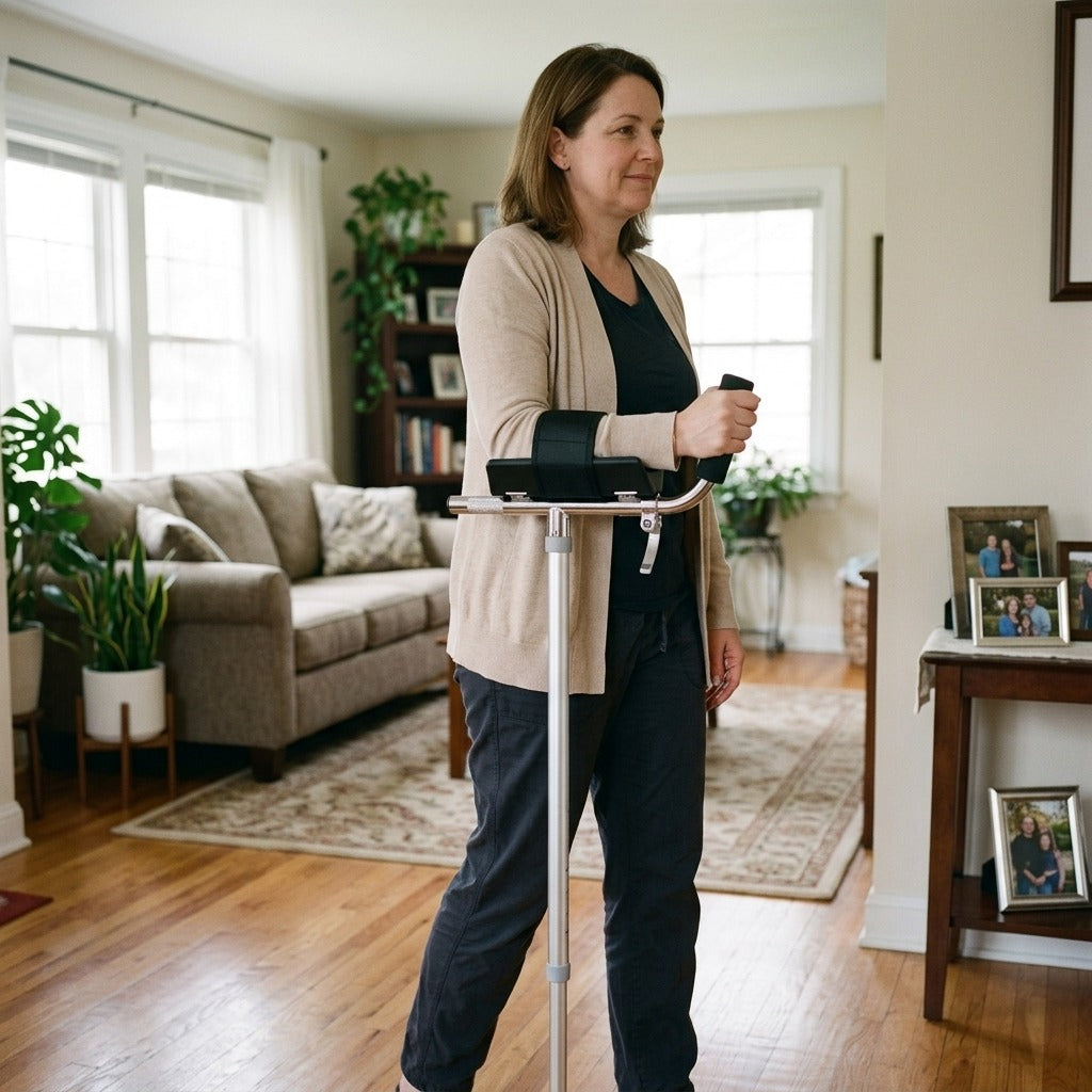 Forearm Crutch with Adjustable Handrail - at home