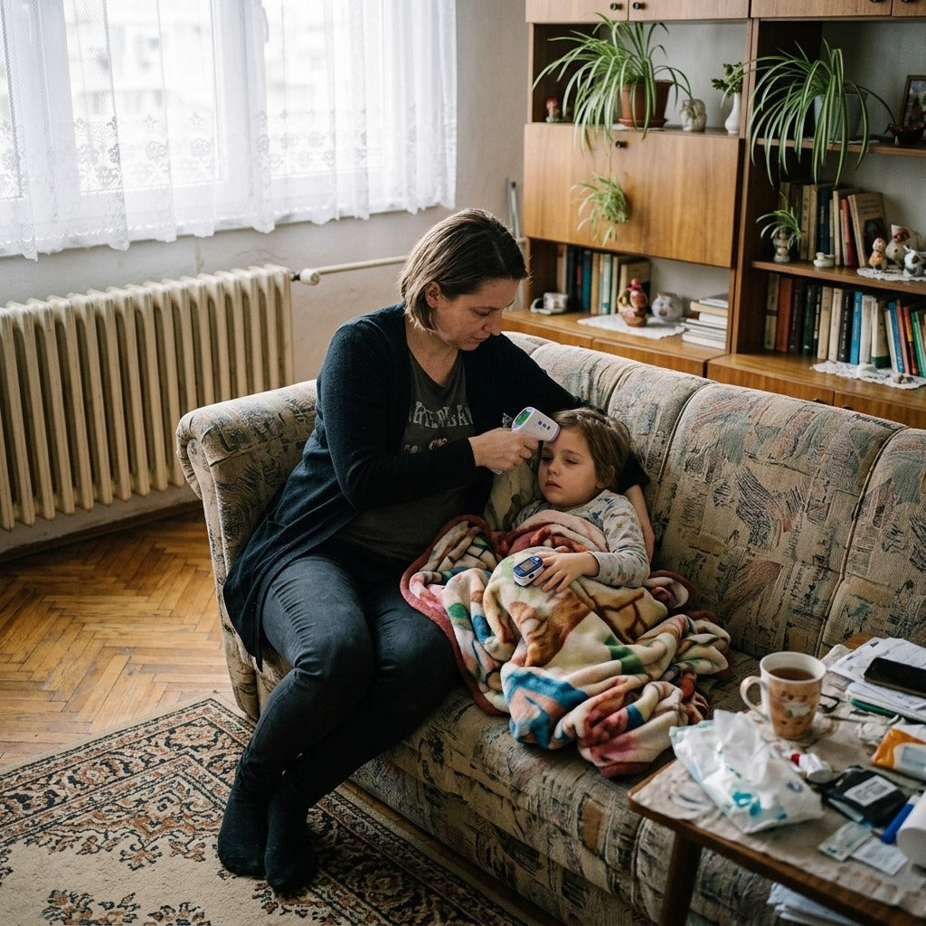 Homlokhőmérő és ujjra csíptethető pulzoximéter szett - a mindennapokban