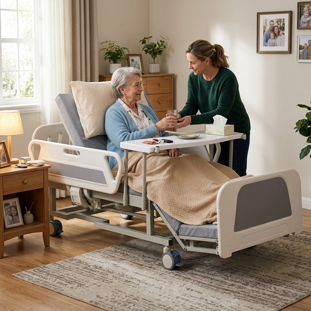 Full Electric Home Care Bed with Turning and Toilet - in everyday life
