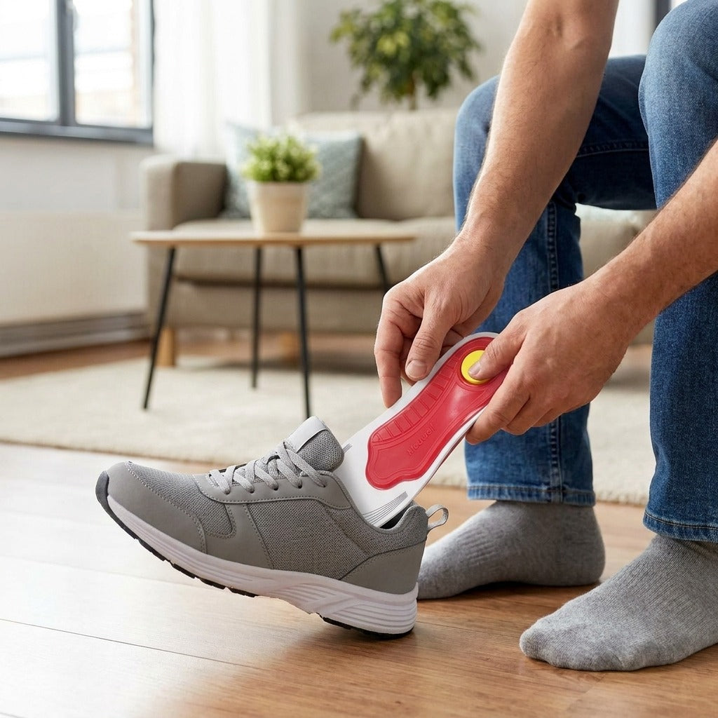 Gel Arch Support Insoles for Women and Men - in use