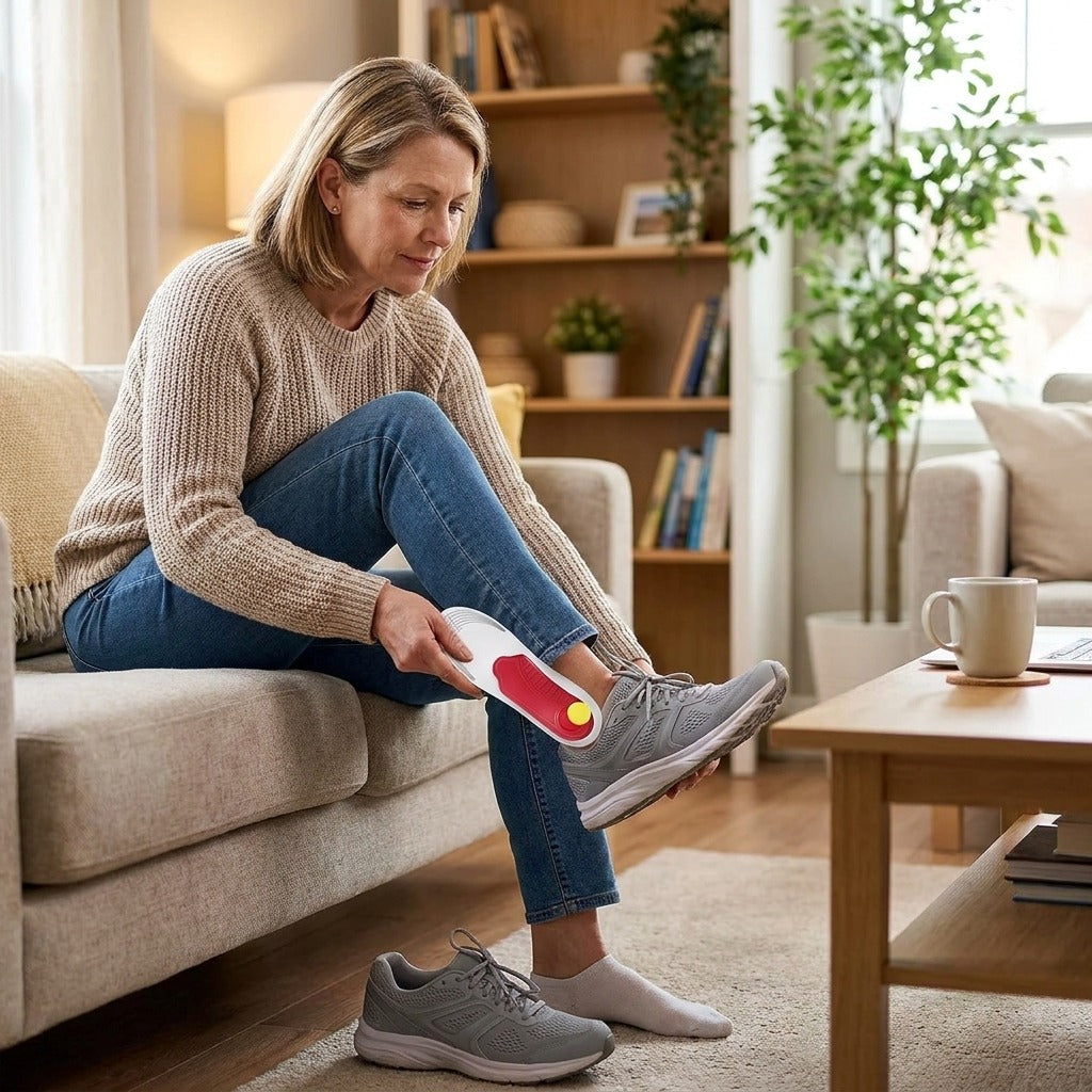 Gel Arch Support Insoles for Women and Men - at home