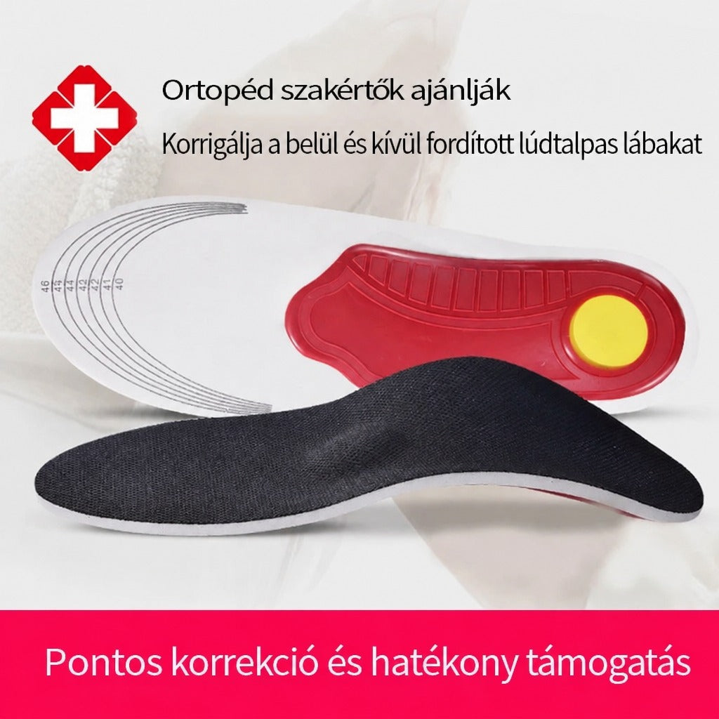 Géles boltozattámaszos talpbetét nőknek és férfiaknak
