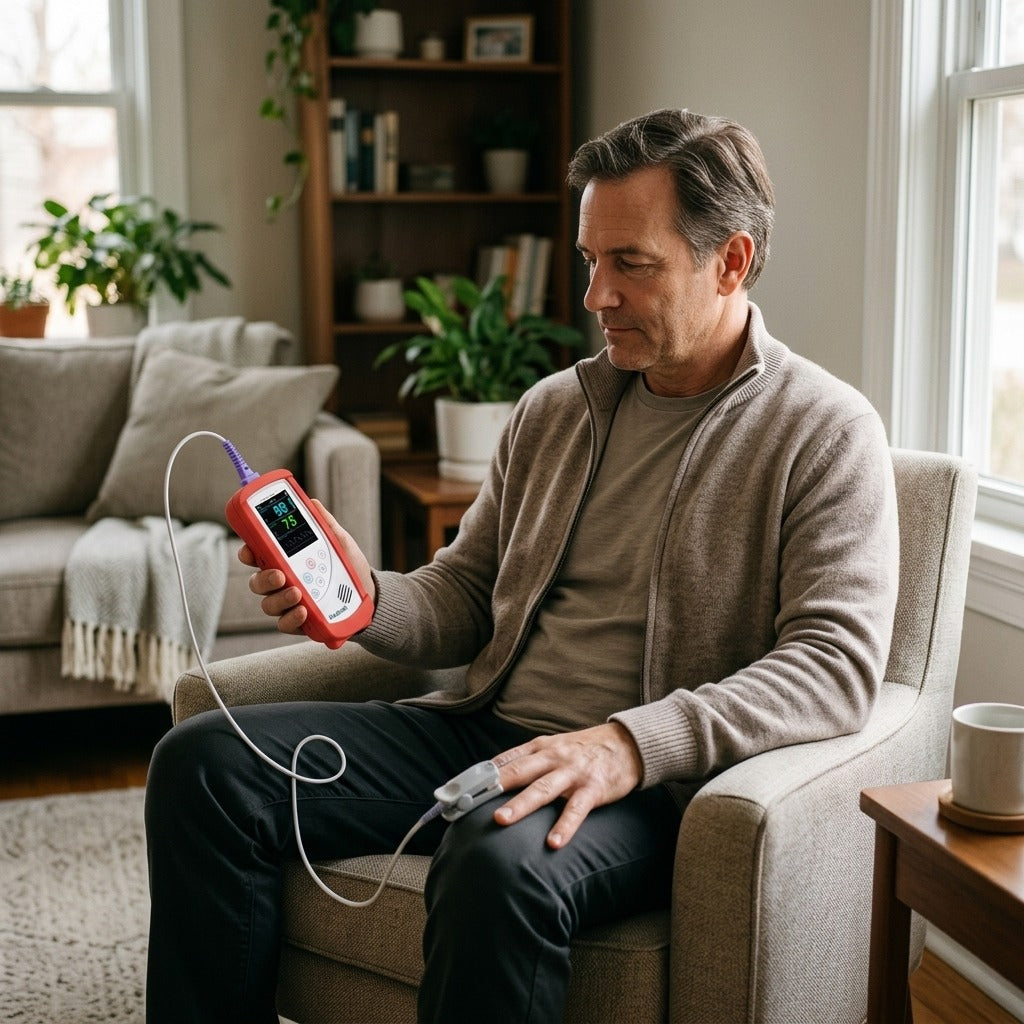 Handheld Pulse Oximeter for SpO2 and Pulse Rate - at home
