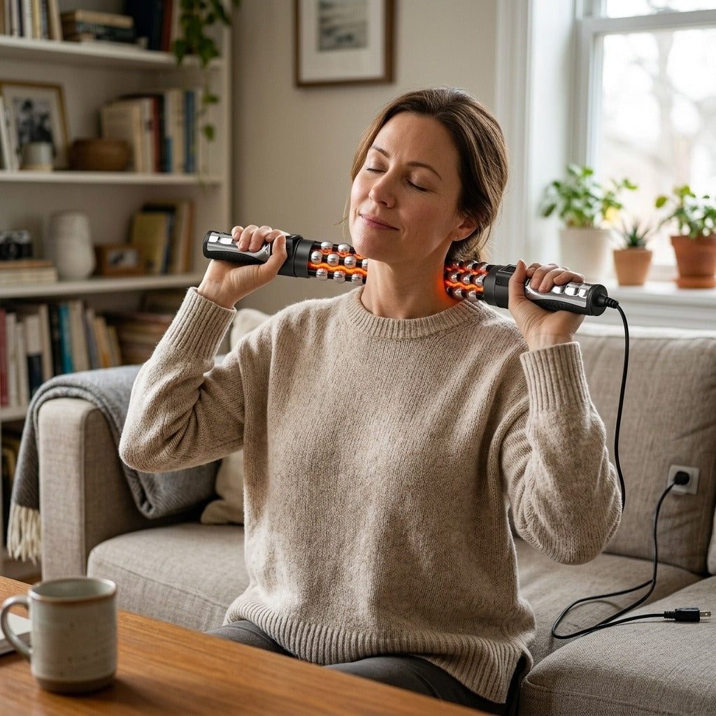 Heated Rotating Massage Roller with Heat - in everyday life