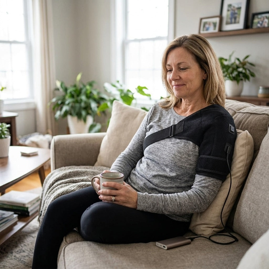 Heated Shoulder Wrap with 3 Heat Levels - in everyday life