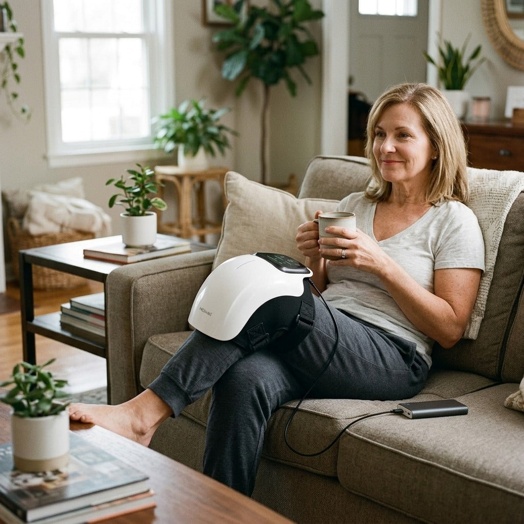 Heated Vibration Knee Massager - in everyday life