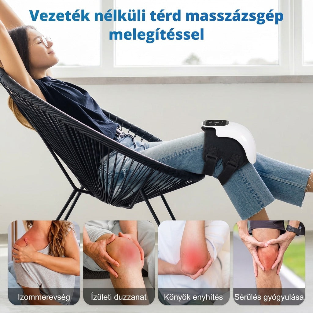 Vezeték nélküli térdmasszágép melegítéssel
