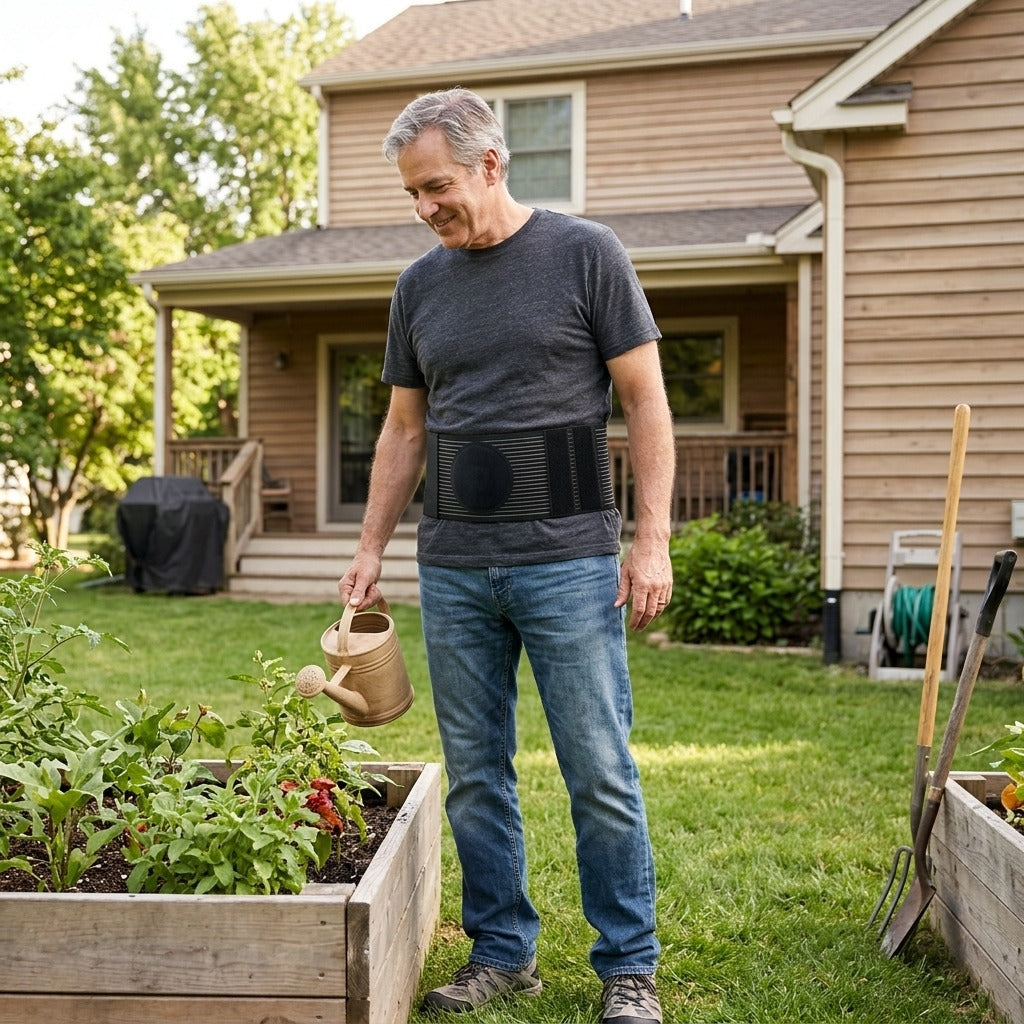 Hernia Support Belt with Pad - in everyday life