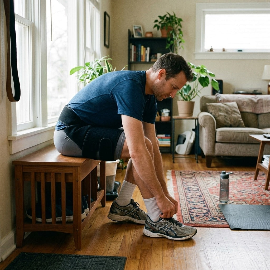 Hip and Thigh Compression Brace - at home