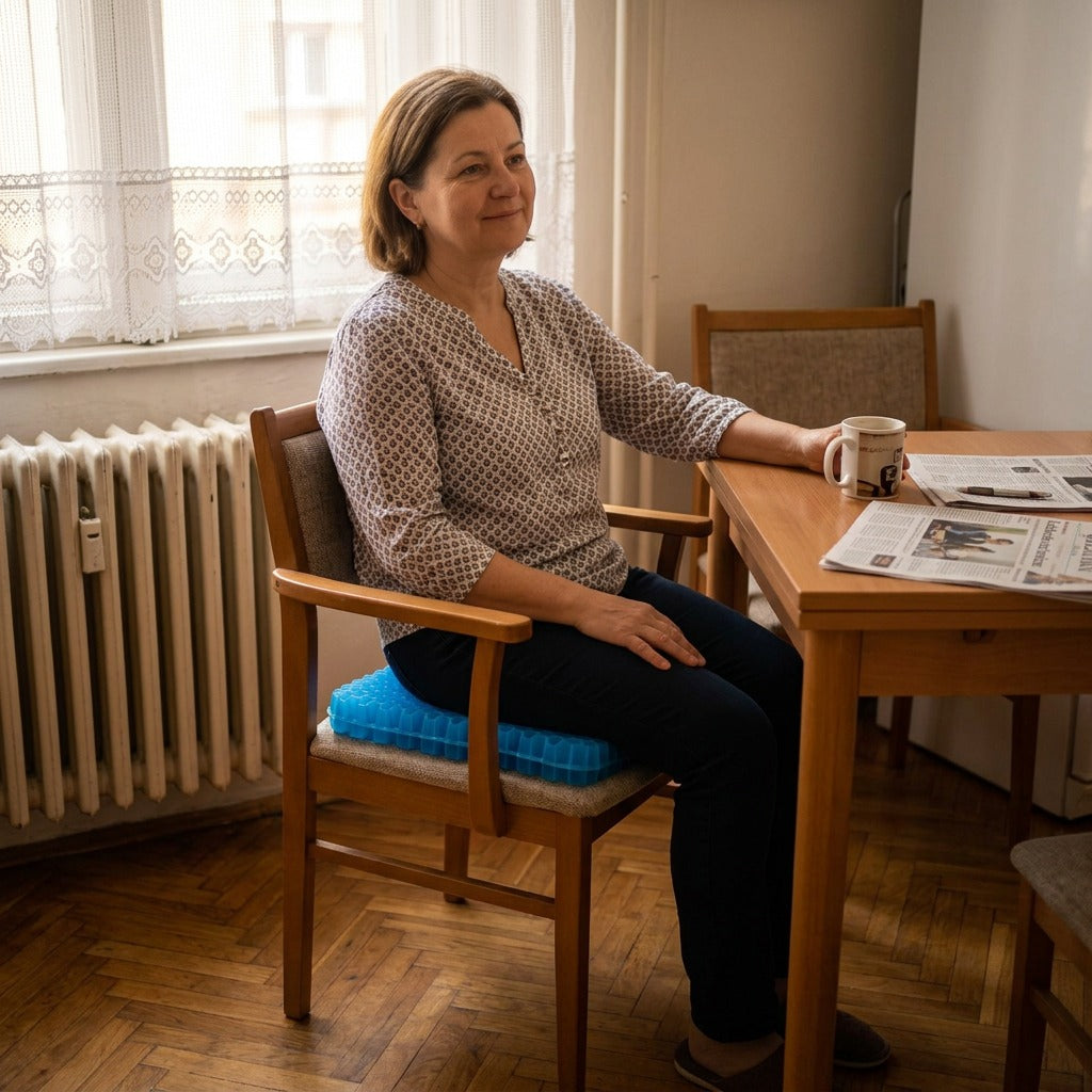 Méhsejtmintás zselés ülőpárna otthonra, irodába vagy autóba - a mindennapokban