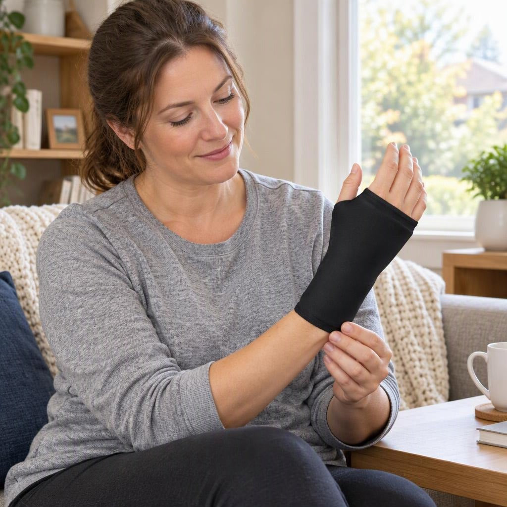 Hot and Cold Gel Wrist Wrap - at home