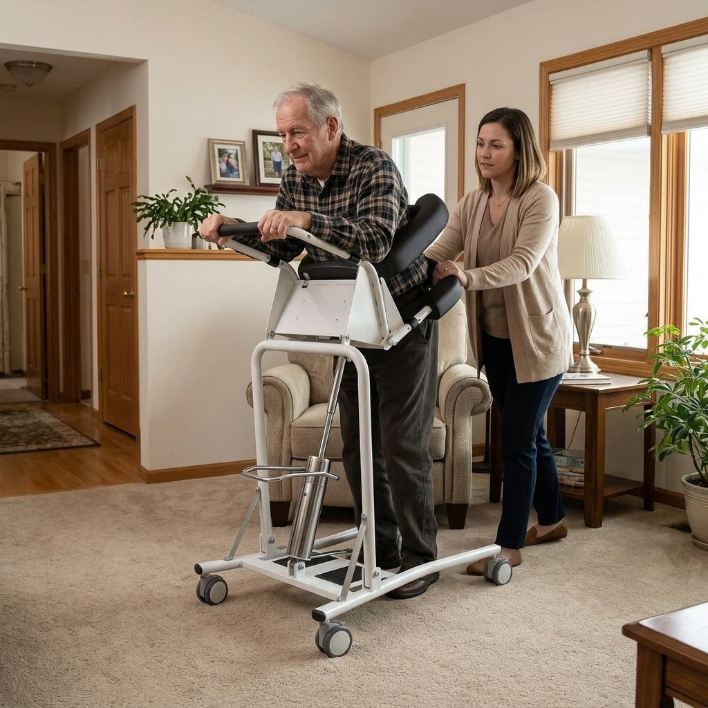Hydraulic Patient Transfer Lift for Standing Support - in everyday life
