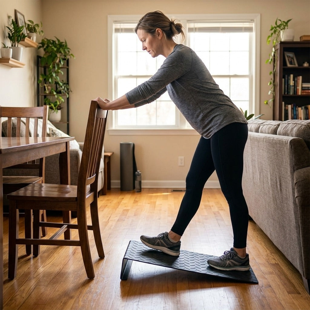 Incline Wedge Board for Calf Stretching - at home
