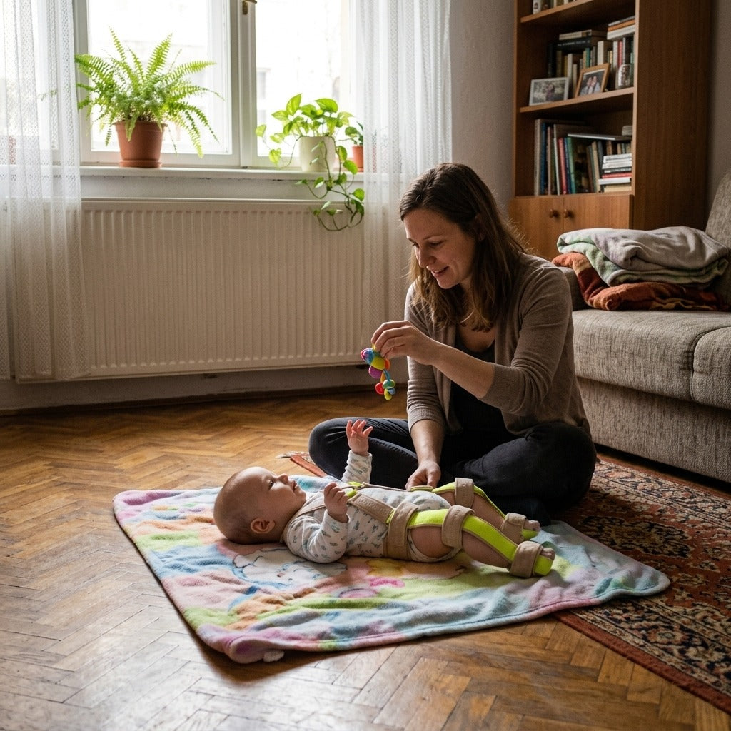 Csecsemő Pavlik-hám csípőtámaszhoz - a mindennapokban