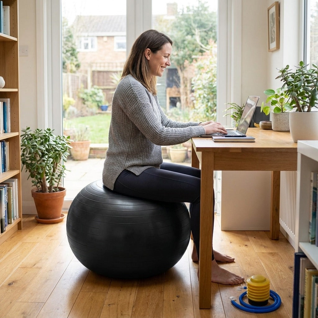 Inflatable Exercise Ball for Yoga and Home Training - in everyday life