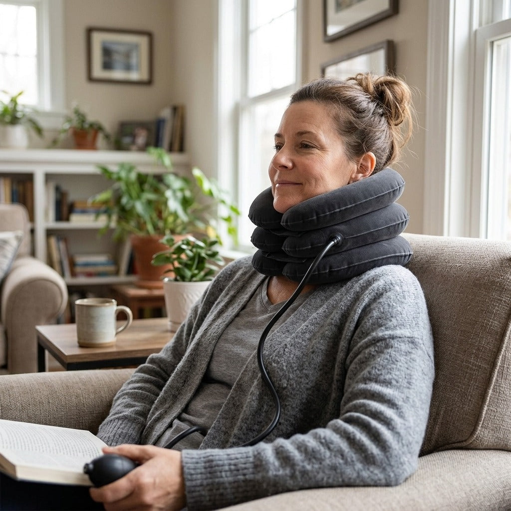 Inflatable Neck Stretcher for Support - in everyday life