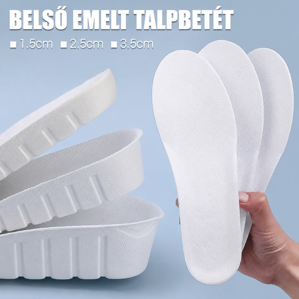 Rejtett sarokemelő talpbetét boltozattámasszal