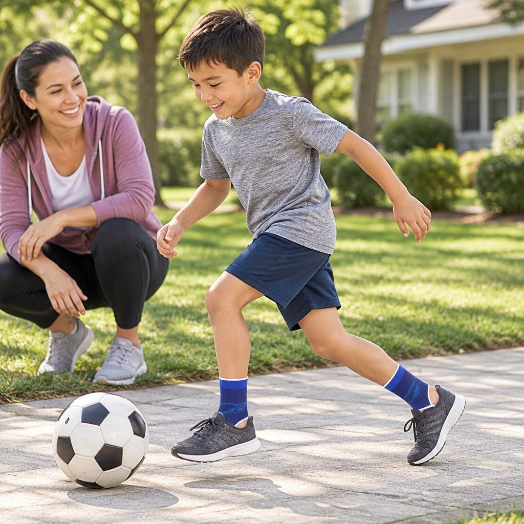 Kids Ankle Compression Sleeves - in everyday life