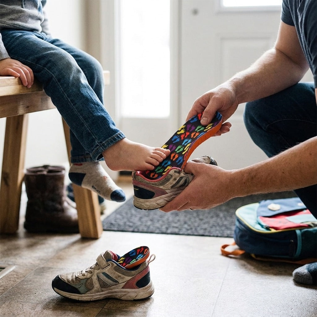 Kids Arch Support Insoles for Daily Shoes - in use