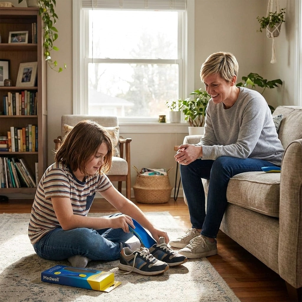 Kids Arch Support Insoles for Everyday Shoes - at home