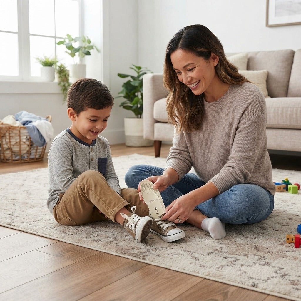 Kids’ Breathable, Washable Shoe Insoles - in everyday life