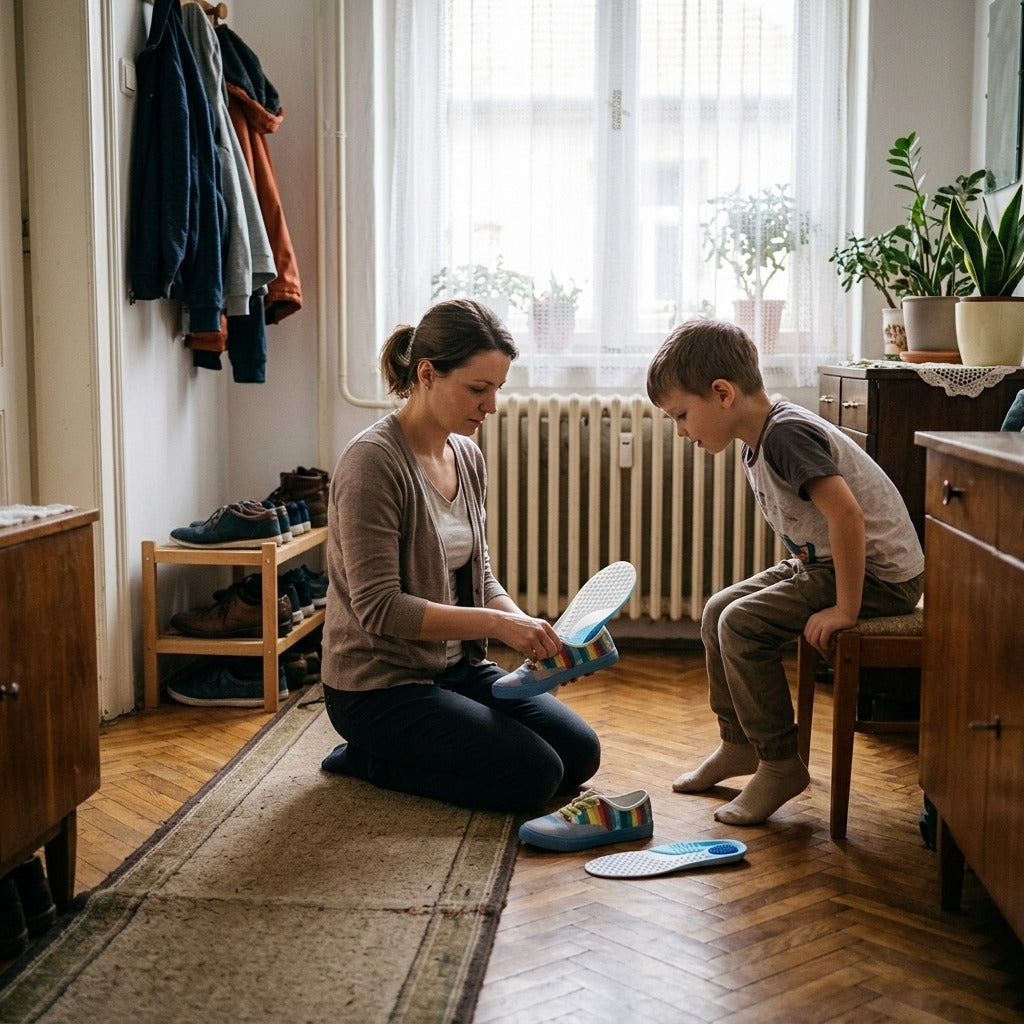 Memóriahabos lúdtalpbetét gyerekeknek - otthon