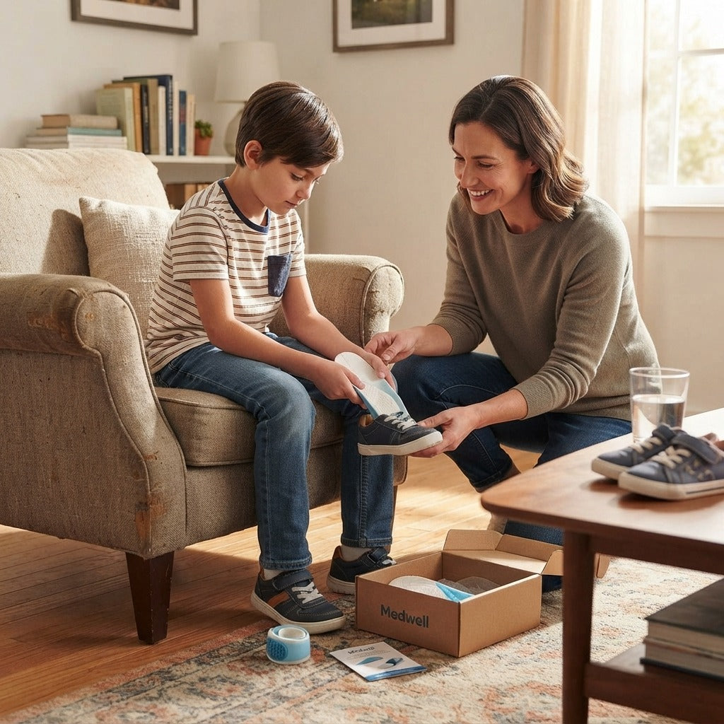 Kids’ Memory Foam Arch Support Insoles - at home
