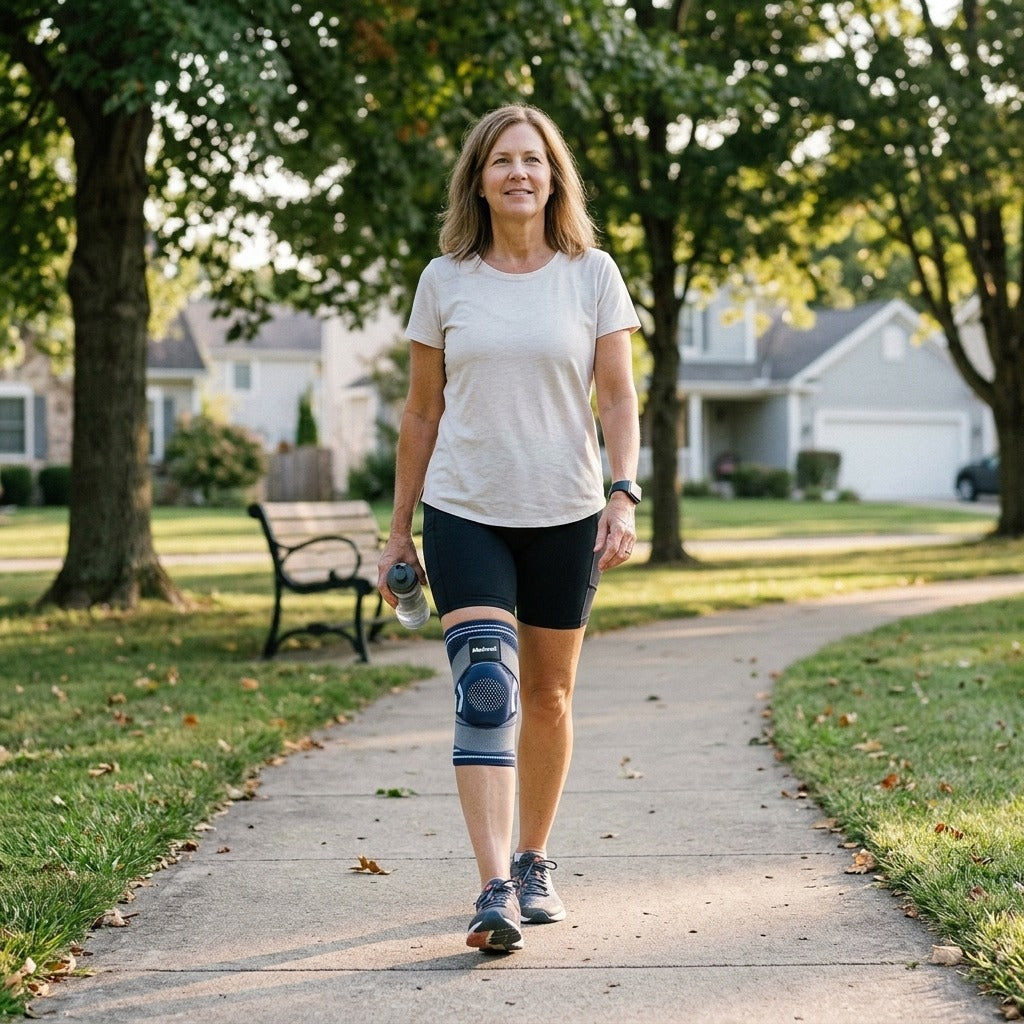 Knee Compression Sleeve Support for Men and Women - in everyday life