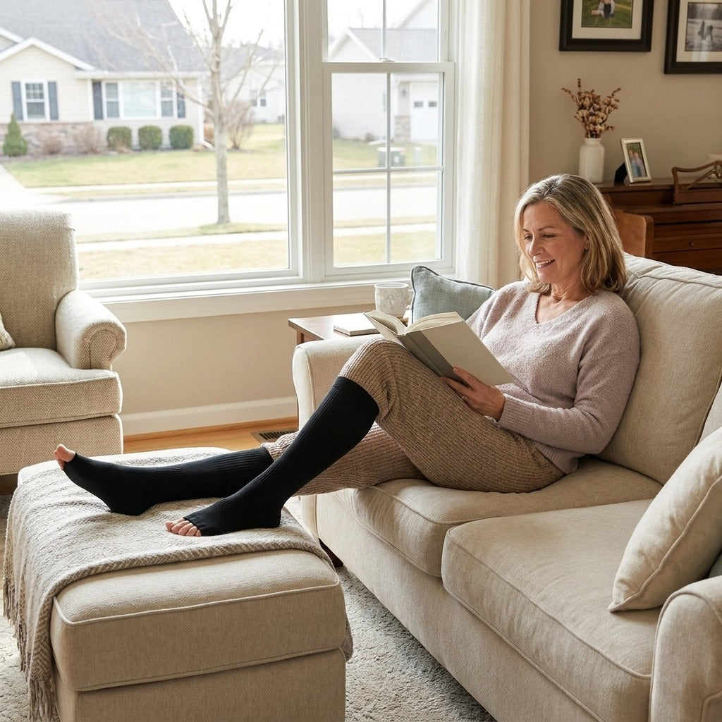 Knee-High Compression Socks, 2-Pack - in everyday life