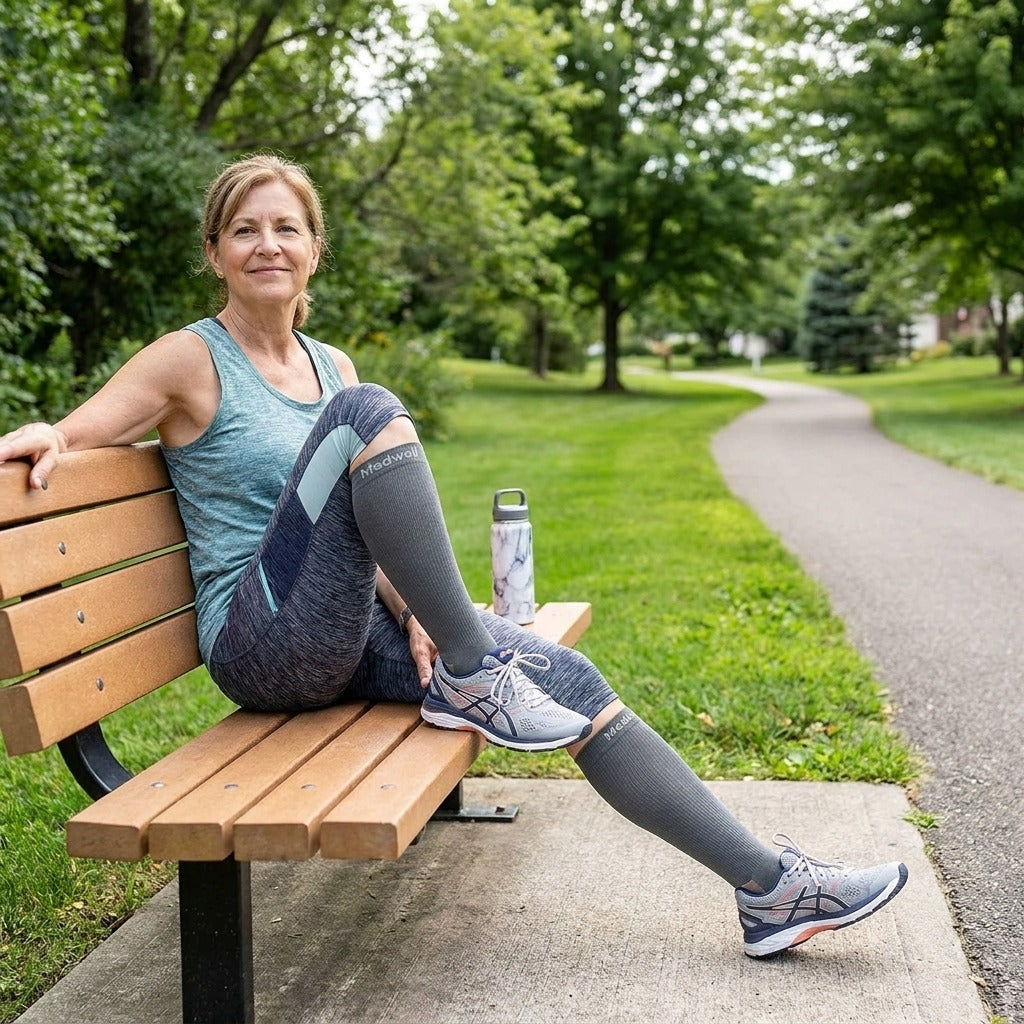 Knee-High Compression Socks 20–30 mmHg - in everyday life