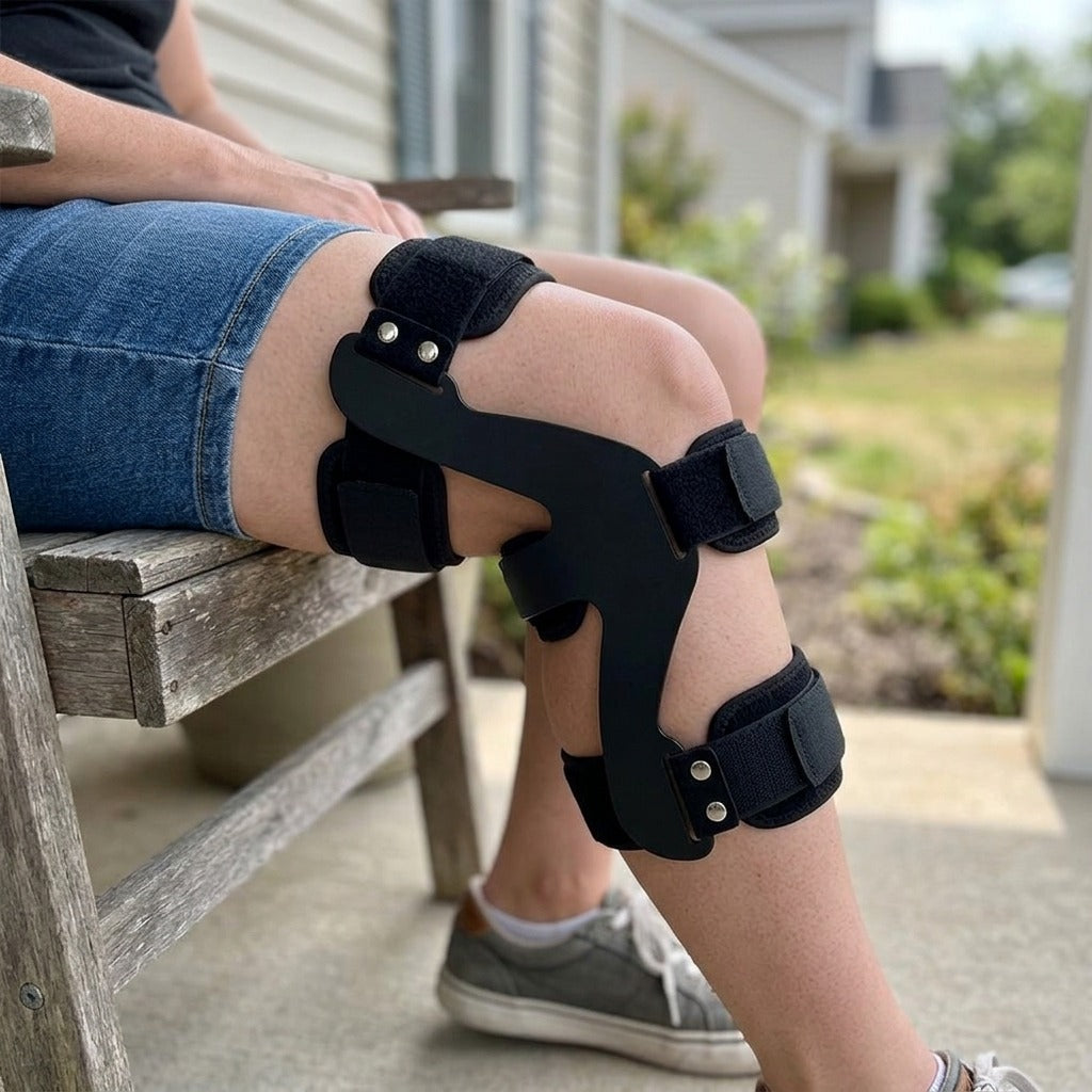 Knee Support Brace with Posterior Arch Assist, Daily Wear - in use