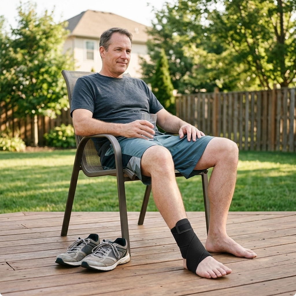 Knit Ankle Support Wrap for Men and Women - in everyday life