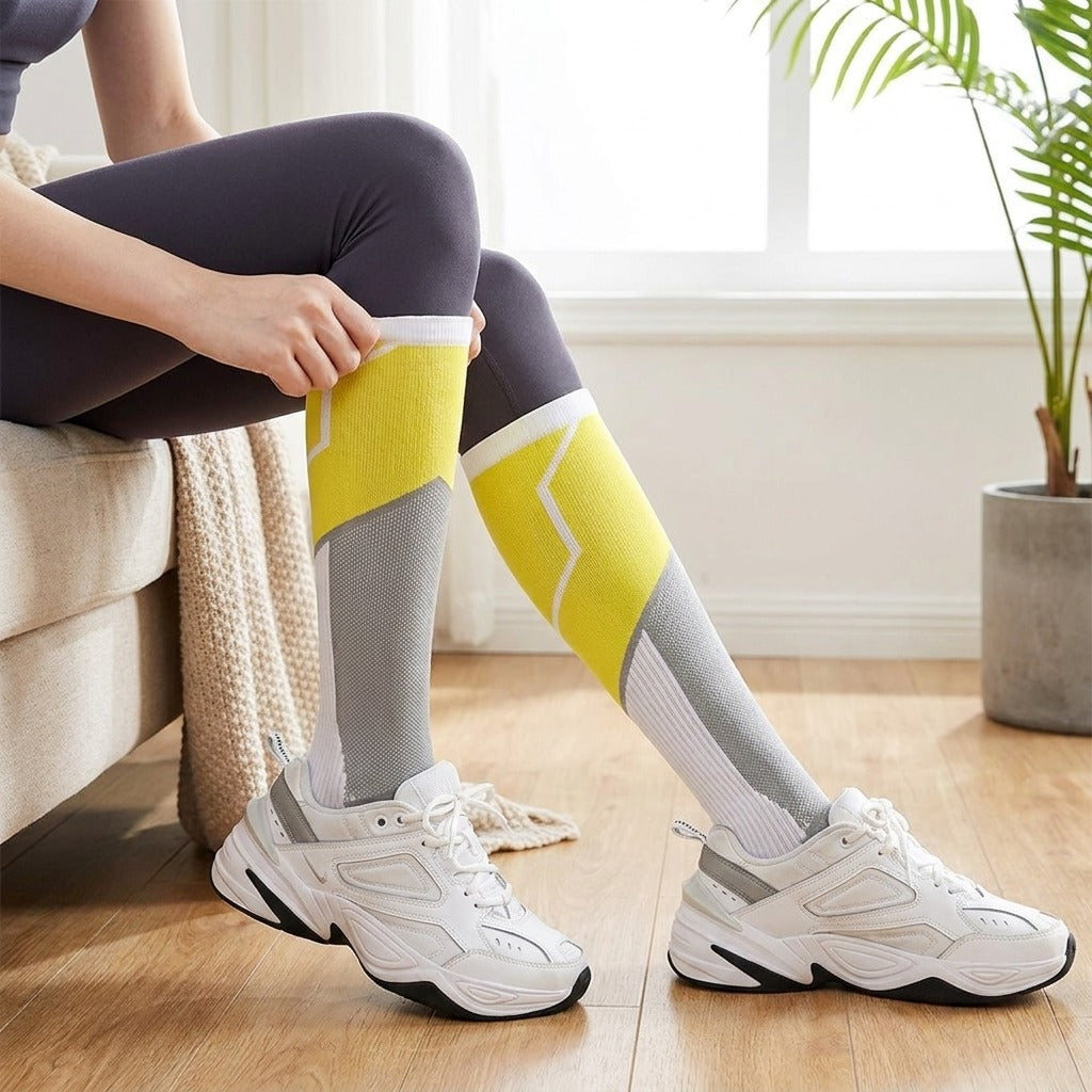 Knit Compression Sport Socks, One Pair - in use