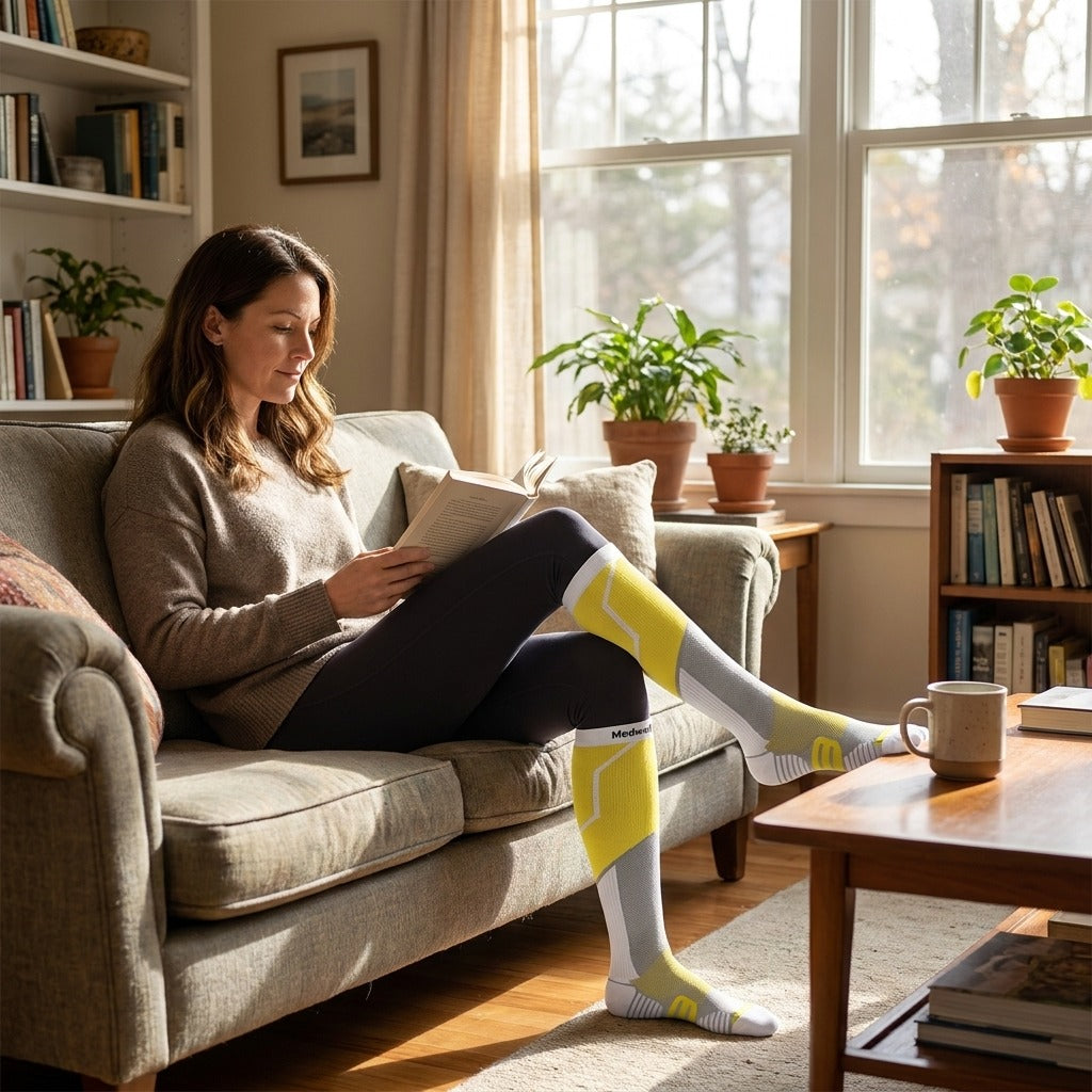 Knit Compression Sport Socks, One Pair - at home