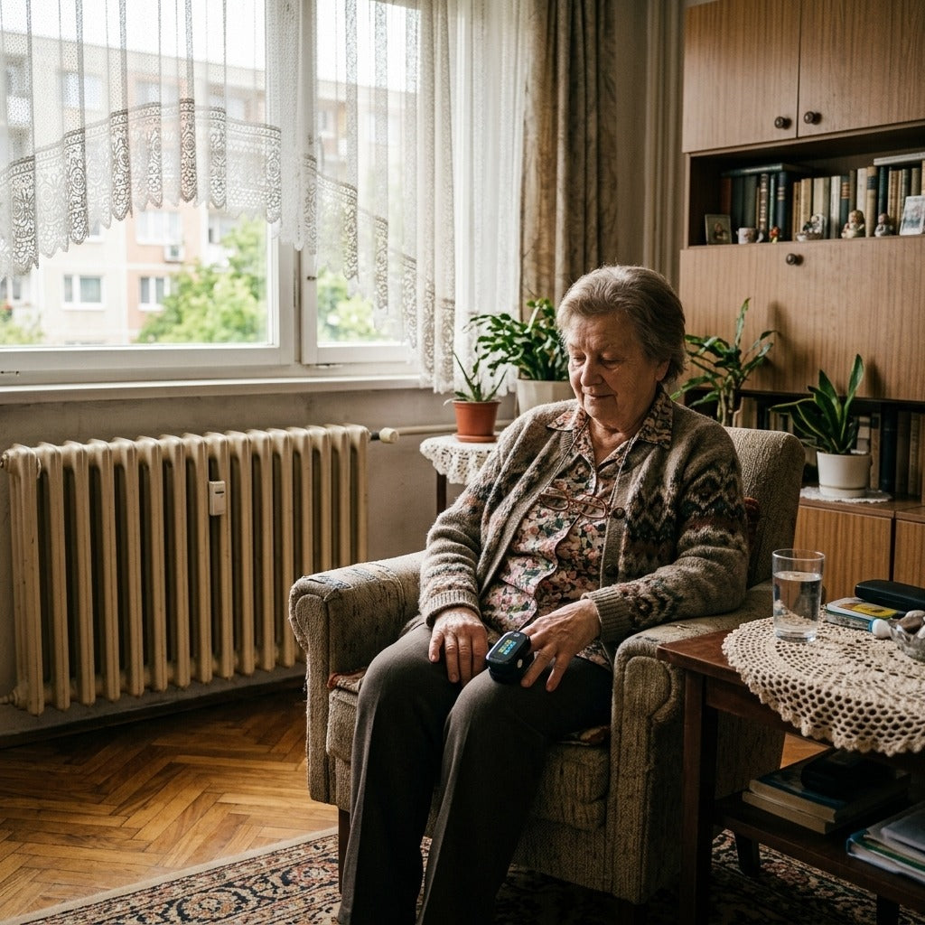 Medwell ujjbegyes pulzoximéter OLED kijelzővel - a mindennapokban