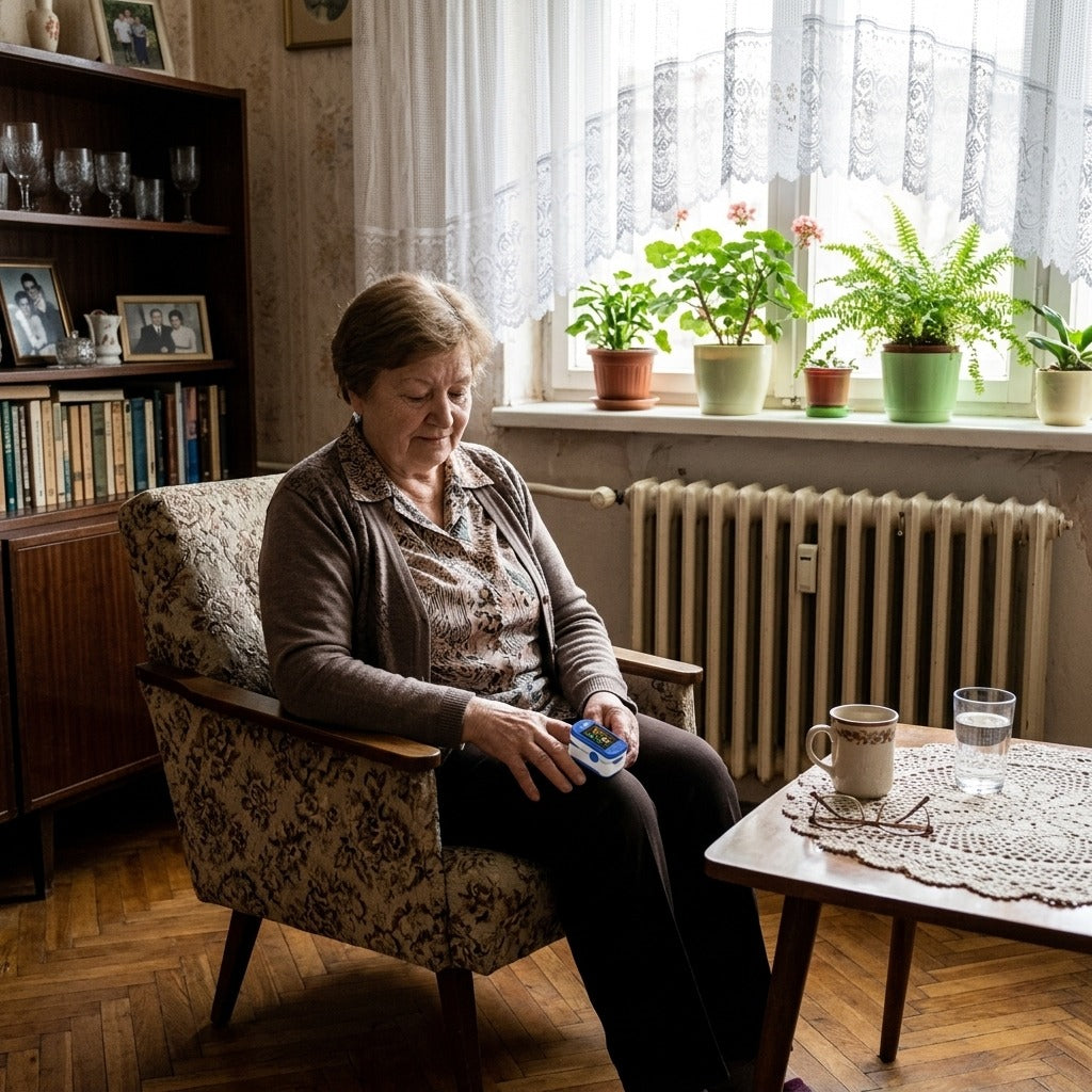Nagy kijelzős ujjbegyes pulzoximéter, SpO2- és pulzusméréssel - a mindennapokban