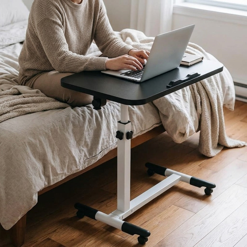 Lifting and Tilting Bedside Desk - in use