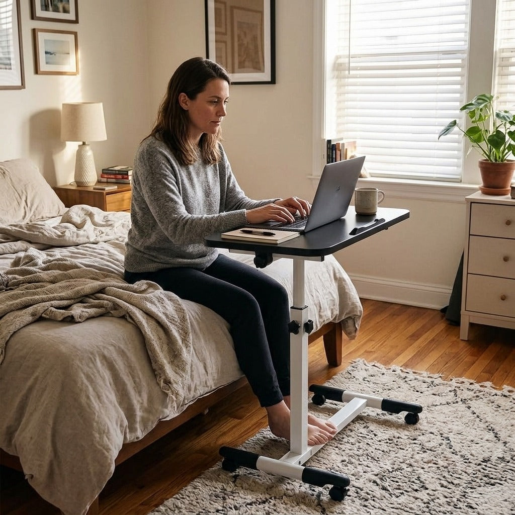 Lifting and Tilting Bedside Desk - at home