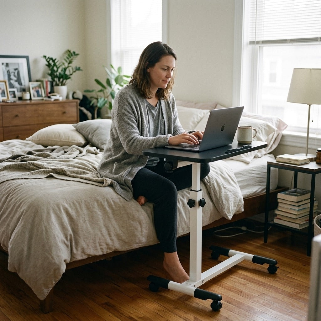 Lifting and Tilting Bedside Desk - in everyday life
