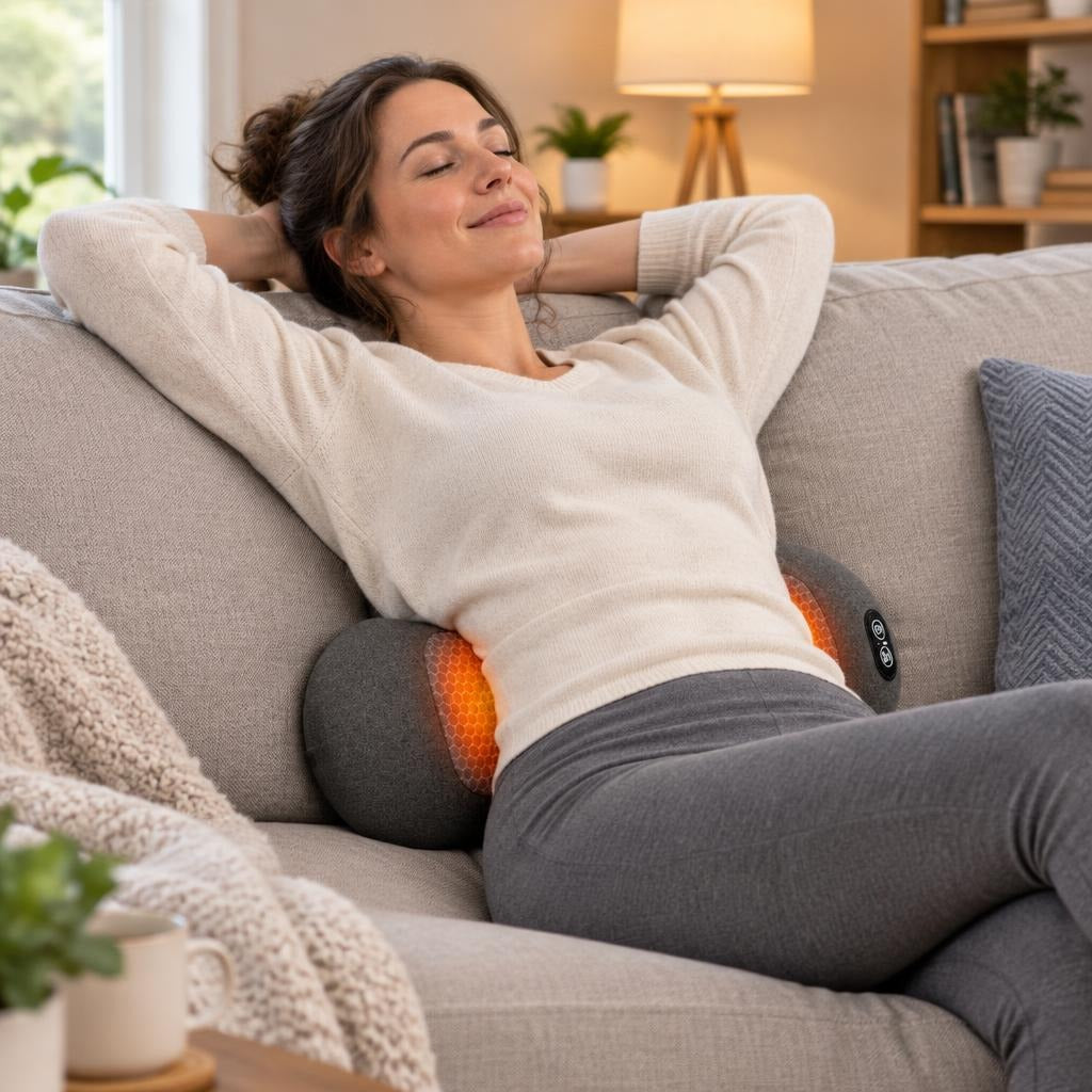 Lumbar Massager with Heat, Vibration and Traction - in everyday life